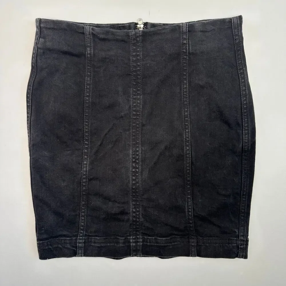 Free People Stretch Cotton Micro Mini Skirt